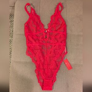 Hot Pink Lace Teddy